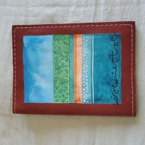 Handpainted Passport cover holder. Costa Rican Artisan